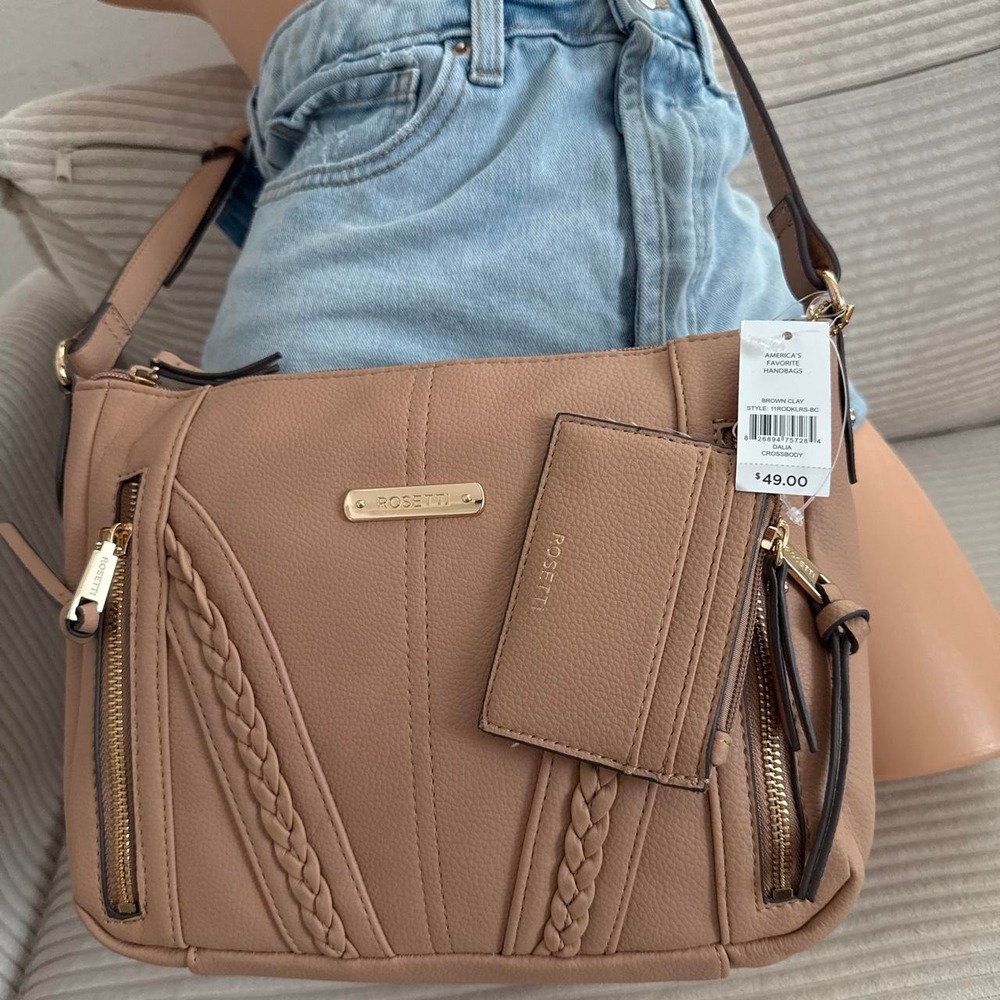 NWT Rossetti tan handbag with card holder wallet